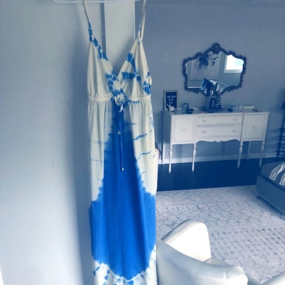 Tie Dye Silk Maxi Dress